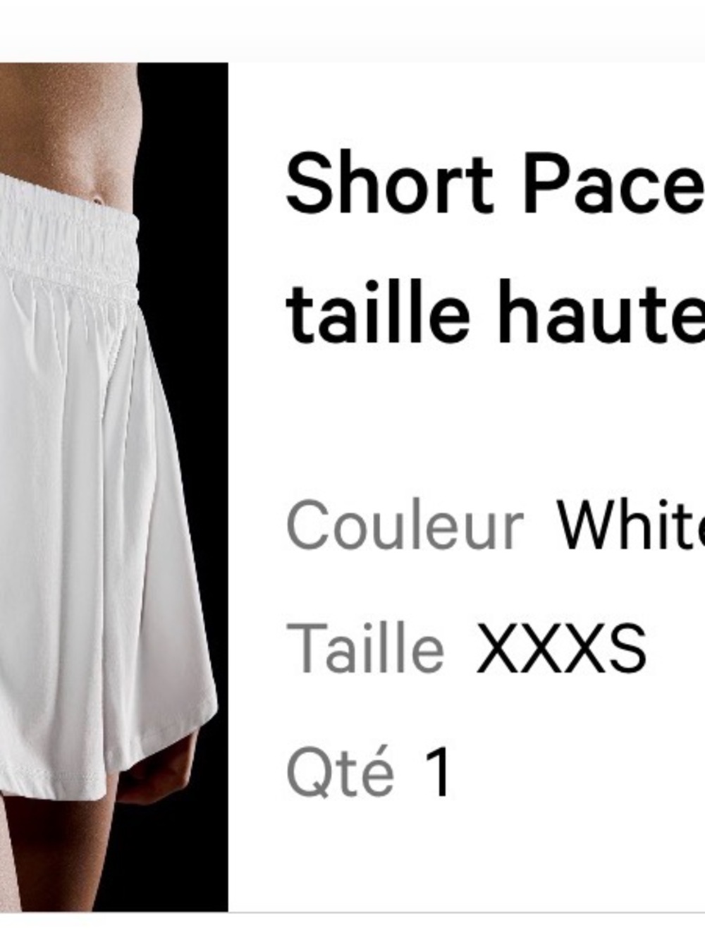 lululemon athletica White Women's Athletic Shorts with Elastic Waistband - Picture 2 of 3